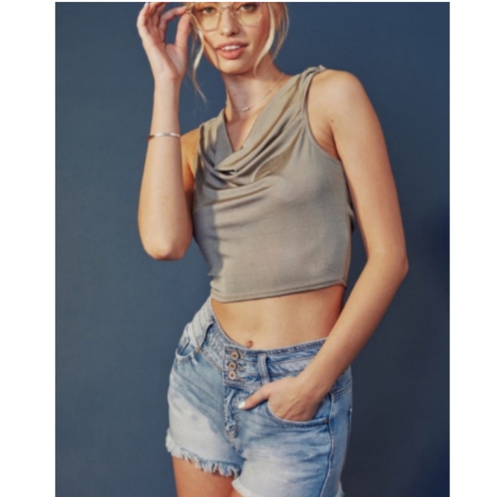 KanCan High Rise Denim Shorts - Picture 2 of 6